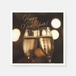 Feesttijd! Cheers! Happy New Year Napkins Servet