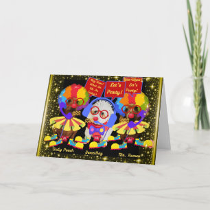 Feesttijd Circus Clowns Kaart