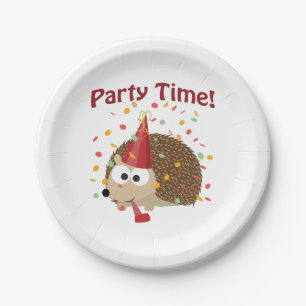 Feesttijd! Confetti Egel Papieren Bordje