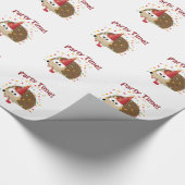 Feesttijd. Confetti Hedegel Cadeaupapier (Hoek)