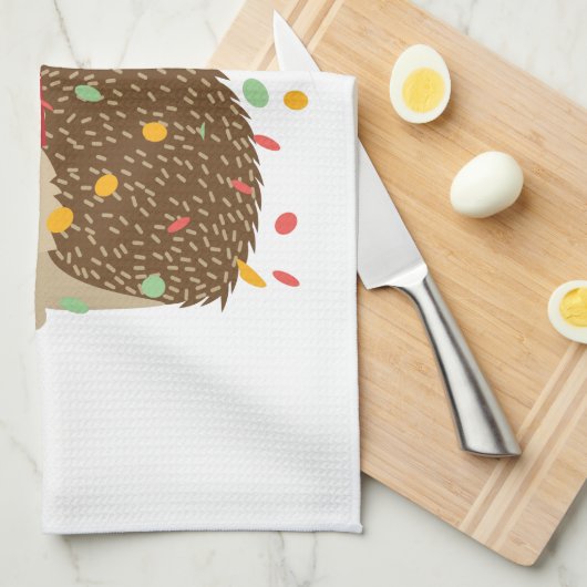 Feesttijd. Confetti Hedegel Theedoek (Quarter Fold)