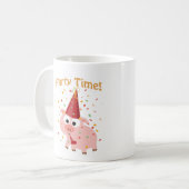 Feesttijd confetti Varken Koffiemok (Voorkant links)
