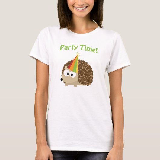 Feesttijd! Egel T-shirt (Voorkant)