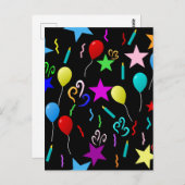 feesttijd, feestelijke vormgeving; briefkaart (Voorkant / Achterkant)