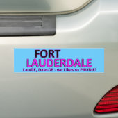 Feesttijd Fort Laud-er-Dale Bumpersticker (Op auto)