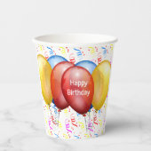 Feesttijd Gefeliciteerd verjaardag   Papieren Bekers (Voorkant)