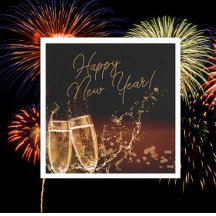 Feesttijd! Happy New Year Napkins