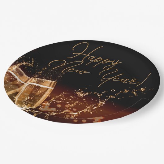 Feesttijd! Happy New Year Paper-Borden Papieren Bordje (Gekanteld)