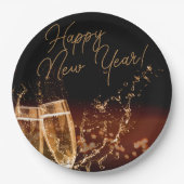 Feesttijd! Happy New Year Paper-Borden Papieren Bordje (Voorkant)