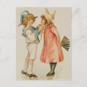 feesttijd, kerstbriefkaart feestdagenkaart