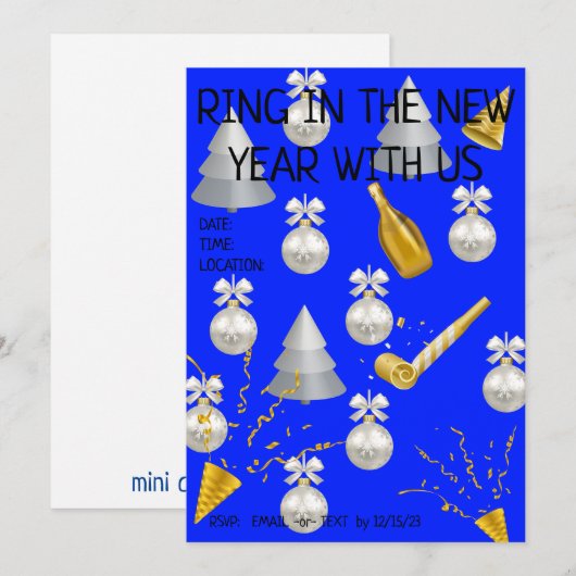 Feesttijd! (leeg) feestdagenkaart (Voorkant / Achterkant)