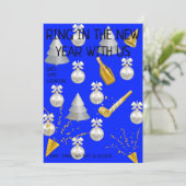 Feesttijd! (leeg) feestdagenkaart (Staand voorkant)