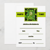 Feesttijd - Lichte groene kleur Kaart (Voorkant / Achterkant)