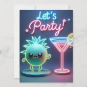 Feesttijd Neon Groen Kaart (Voorkant)