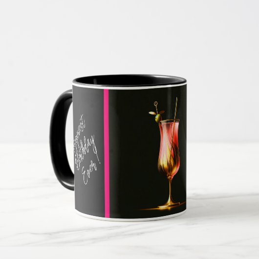 Feesttijd Neon Modern gepersonaliseerd Mok (Voorkant links)