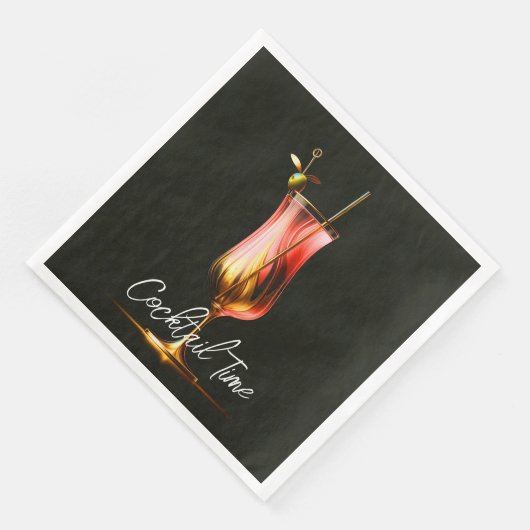 Feesttijd Neon Modern gepersonaliseerd Servet (Hoek)