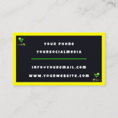 Feesttijd Neon Populair Gepersonaliseerde Professi Visitekaartje (Achterkant)