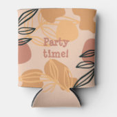 feesttijd retro perzik blikjeskoeler (Voorkant)