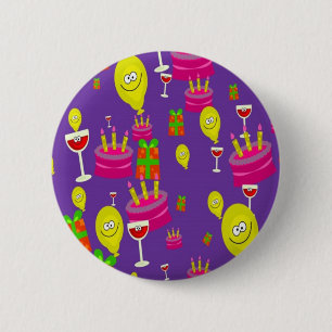 Feesttijd Ronde Button 5,7 Cm