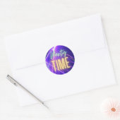 feesttijd ronde sticker (Envelop)