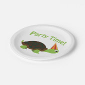 Feesttijd! Schildpad Papieren Bordje (Gekanteld)