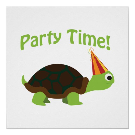 Feesttijd! Schildpad Perfect Poster (Voorkant)