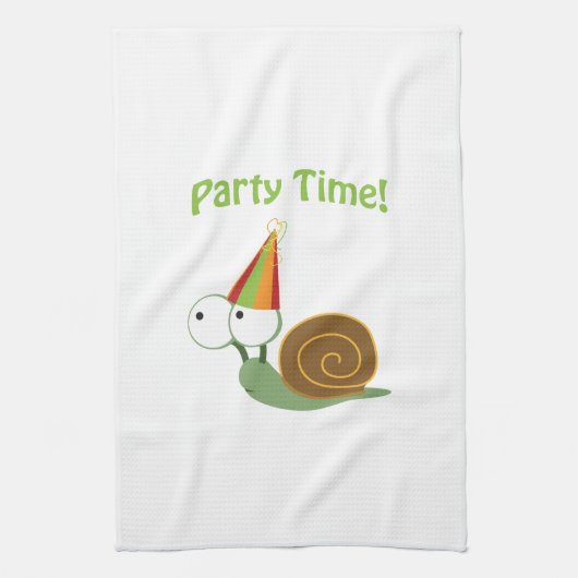 Feesttijd. slak theedoek (Verticaal)