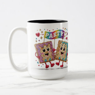 Feesttijd Toaster Gebakjes Tweekleurige Koffiemok