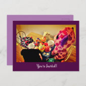 Feesttijd Uitnodiging Briefkaart (Voorkant / Achterkant)