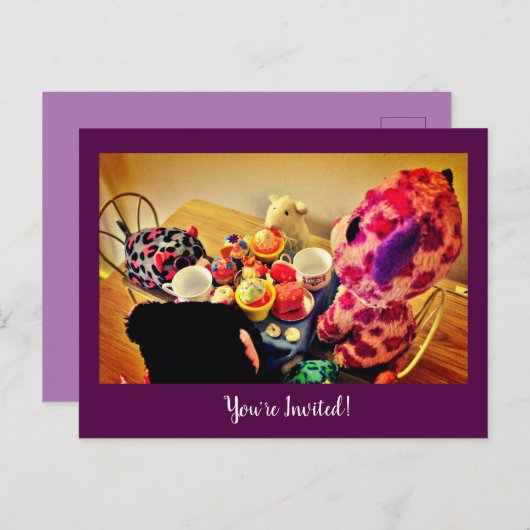 Feesttijd Uitnodiging Briefkaart (Voorkant / Achterkant)