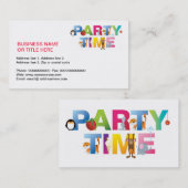 feesttijd voor kinderen visitekaartje (Voorkant / Achterkant)