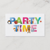 feesttijd voor kinderen visitekaartje (Achterkant)