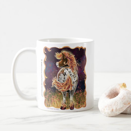 Feesttijd Vuur Paard Koffiemok (Met donut)
