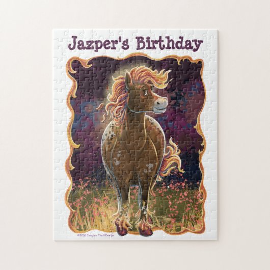 Feesttijd Vuur Paard Legpuzzel (Verticaal)