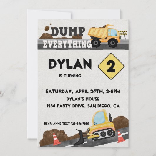 Feesttruck Bouwplaats Kaart (Voorkant)