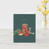Feestuitnodiging Bloody Mary Kaart (Gele Bloem)