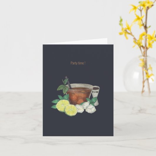 Feestuitnodiging Cuba libre Kaart (Gele Bloem)