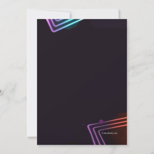 Feestuitnodiging Dansparty Kaart (Achterkant)