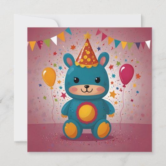 Feestuitnodiging die u naar uw smaak kunt personal aankondiging (Achterkant)