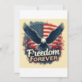 Feestuitnodiging Freedom Forever Party Kaart (Achterkant)