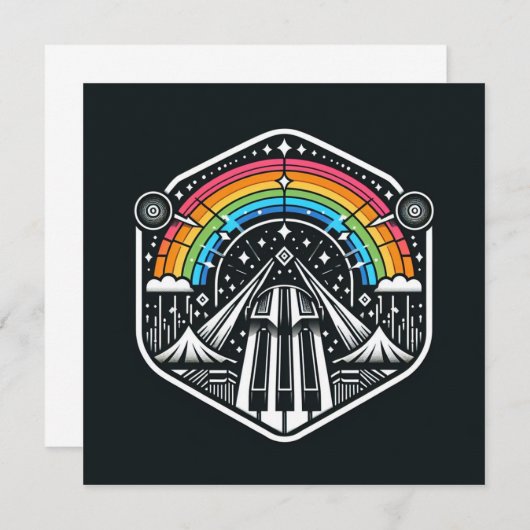 Feestuitnodiging Kaart (Voorkant / Achterkant)