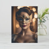 Feestuitnodiging - Mardi Gras Design Kaart (Staand voorkant)