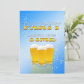 Feestuitnodiging met een bierbril kaart (Staand voorkant)