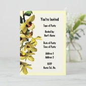 Feestuitnodiging - Orchidee Ontwerp Kaart (Staand voorkant)
