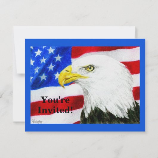 Feestuitnodiging - Patriottisch - "American Pride" Kaart (Voorkant)