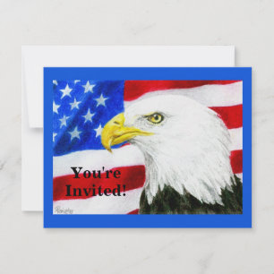 Feestuitnodiging - Patriottisch - "American Pride" Kaart