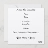 Feestuitnodiging van SRF Kaart (Achterkant)