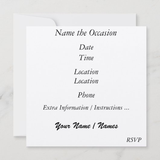 Feestuitnodiging van SRF Kaart (Achterkant)