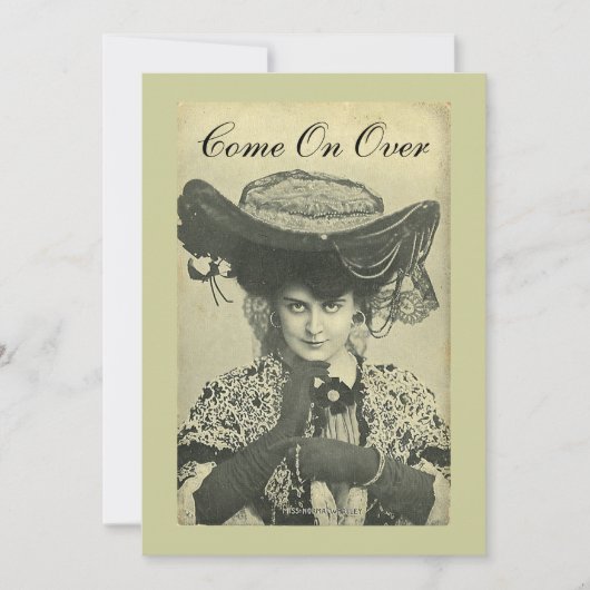 Feestuitnodiging - Vintage Vixen Invite! Kaart (Voorkant)