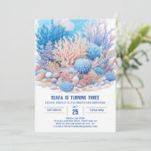 Feestuitnodiging voor Jongens onder de Zeebash Ver Kaart (Staand voorkant)